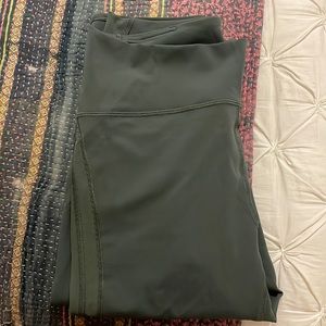Lululemon sheer side army green leggings